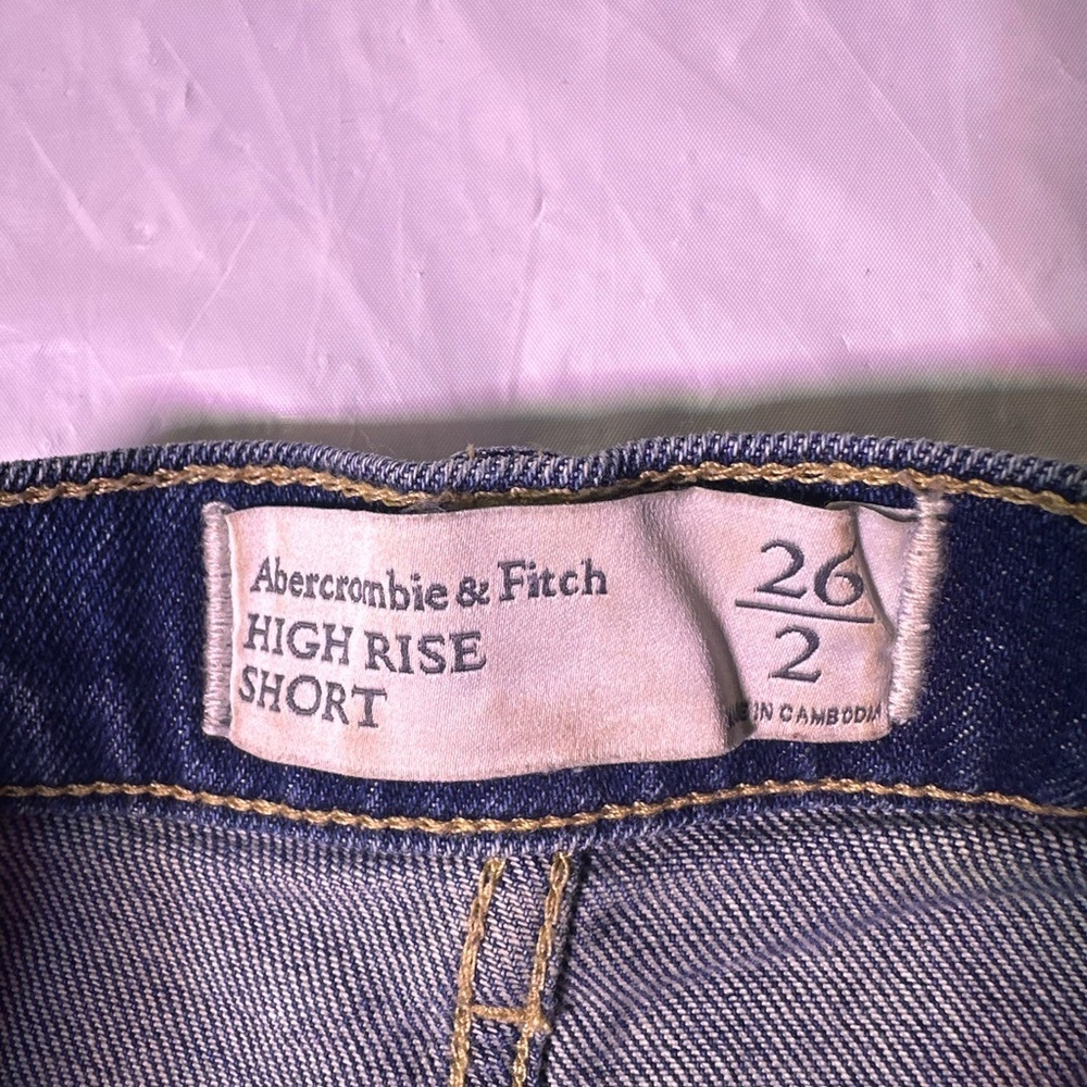 Abercrombie & Fitch Indigo High Rise Shorts - Picture 2 of 5